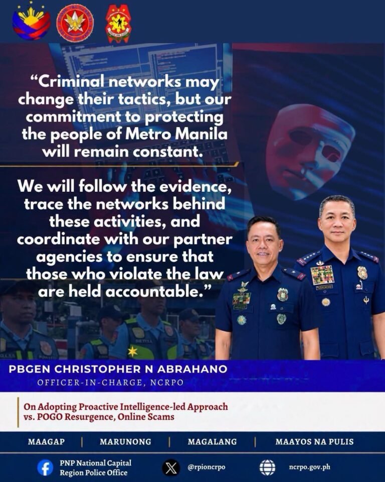 NCRPO Adopts Proactive, Intelligence-Led Approach vs. POGO Resurgence, Online Scams