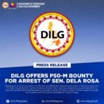 DILG, nag-alok ng ₱50 milyong pabuya para sa ikadarakip ni Sen. Dela Rosa