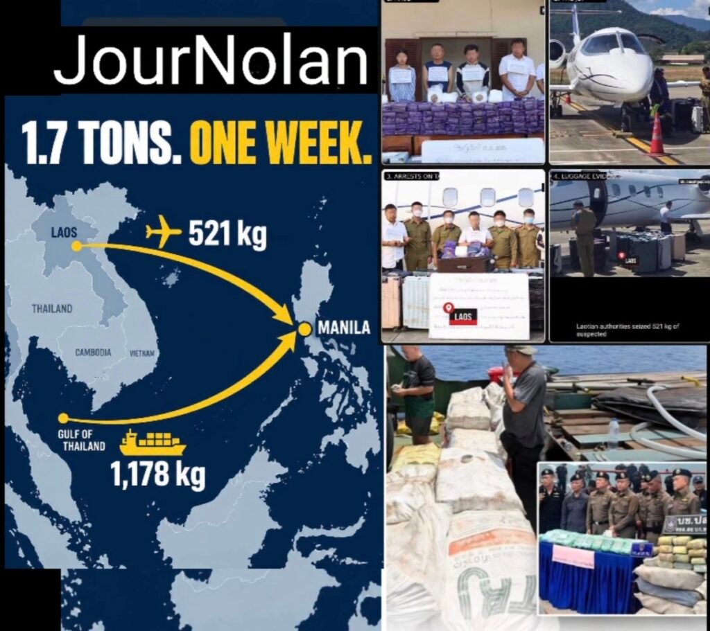 1.7 TONELADANG SHABU, NASABAT SA LAOS AT THAILAND; PINANINIWALAANG PAPUNTA SA PILIPINAS