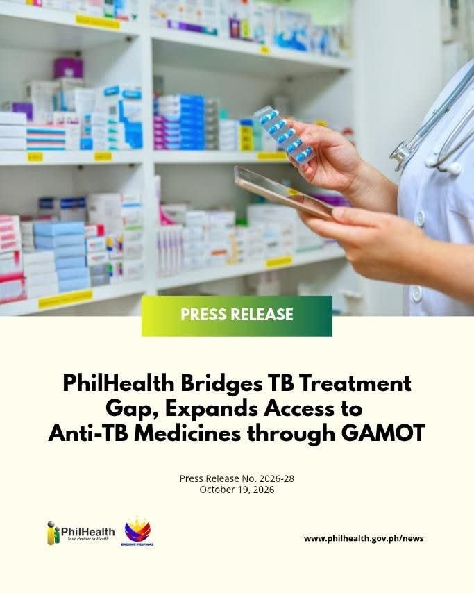 PhilHealth Bridges TB Treatment Gap, Expands Access to  Anti-TB Medicines through GAMOT