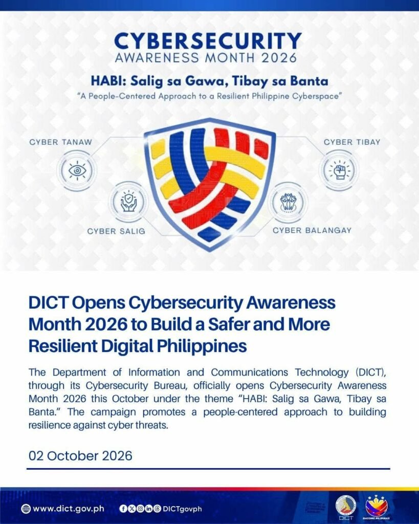 DICT Opens Cybersecurity Awareness Month 2026 to Build a Safer and More Resilient Digital Philippines